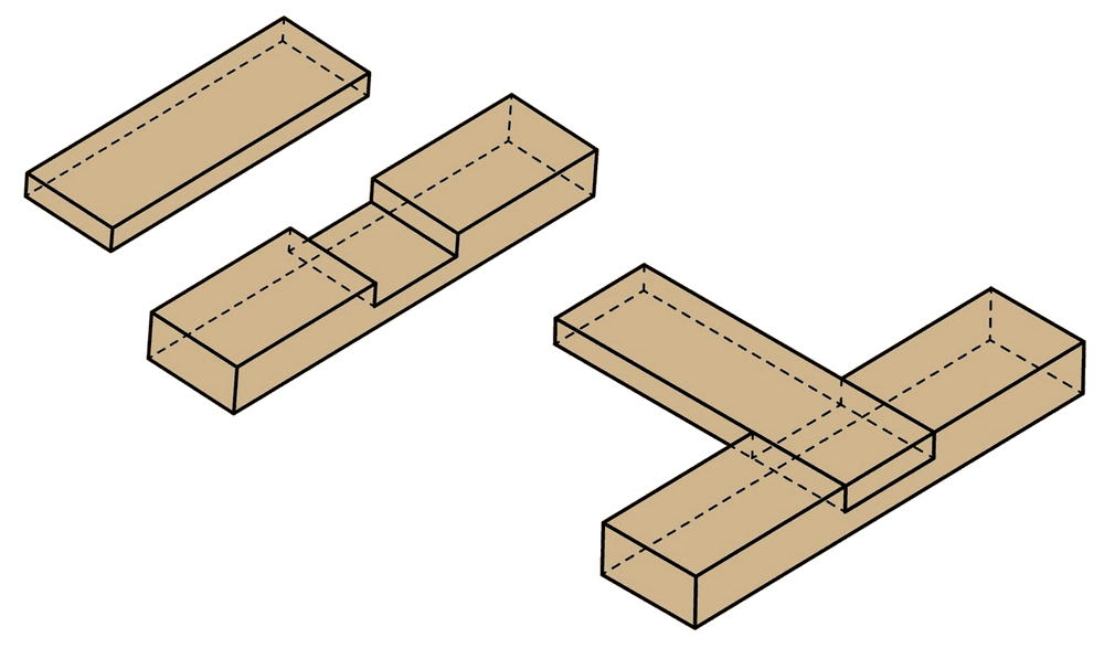 Half Lap Joint - Middle Lap Wood Joint PNG Image | Transparent PNG Free  Download on SeekPNG